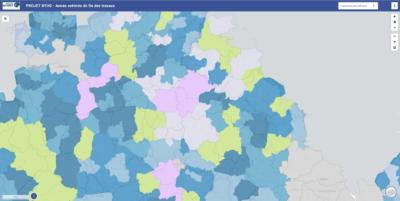 Carte estimative de fin des travaux de déploiement du Trés haut débit