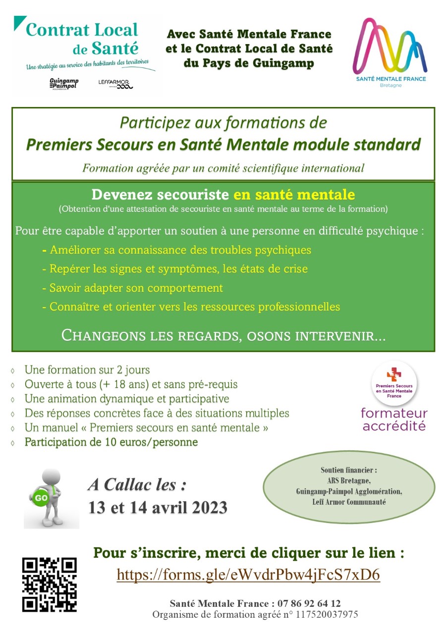 Formation PSSM : Premier Secours en Santé Mentale