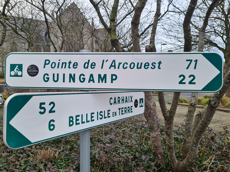 Panneaux de la véloroute