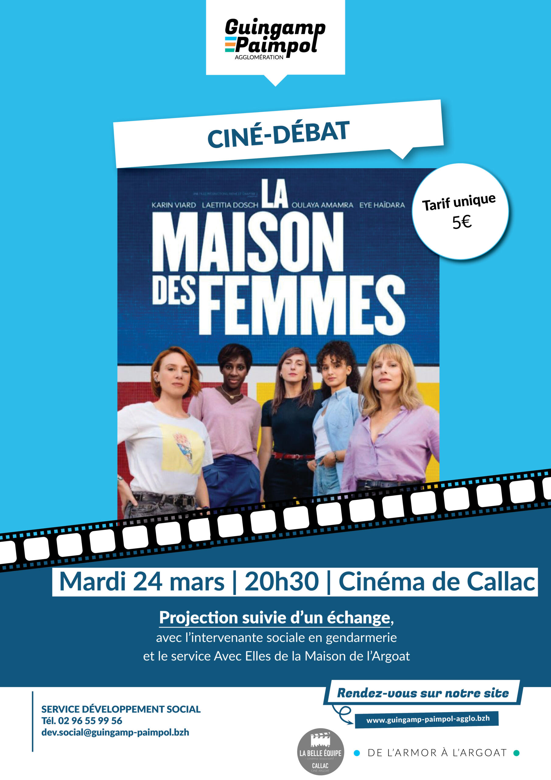 Affiche ciné-débat La Maison des Femmes