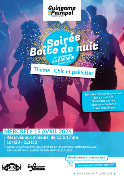 Affiche soirée boîte de nuit au Bacardi