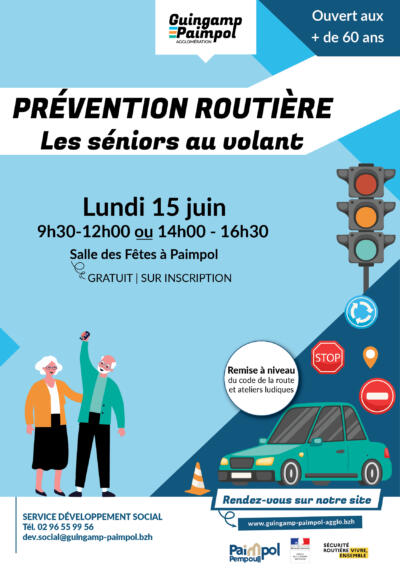 Affiche prévention routière - "Les séniors au volant"