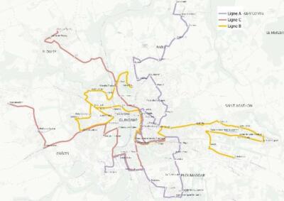 Carte ligne de bus Guingamp